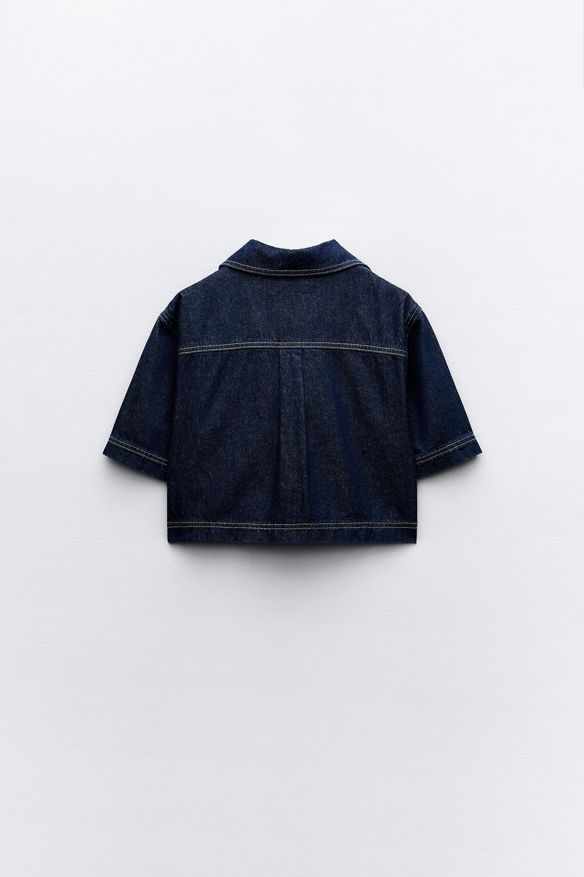 Zara basic sale z1975 denim blouse