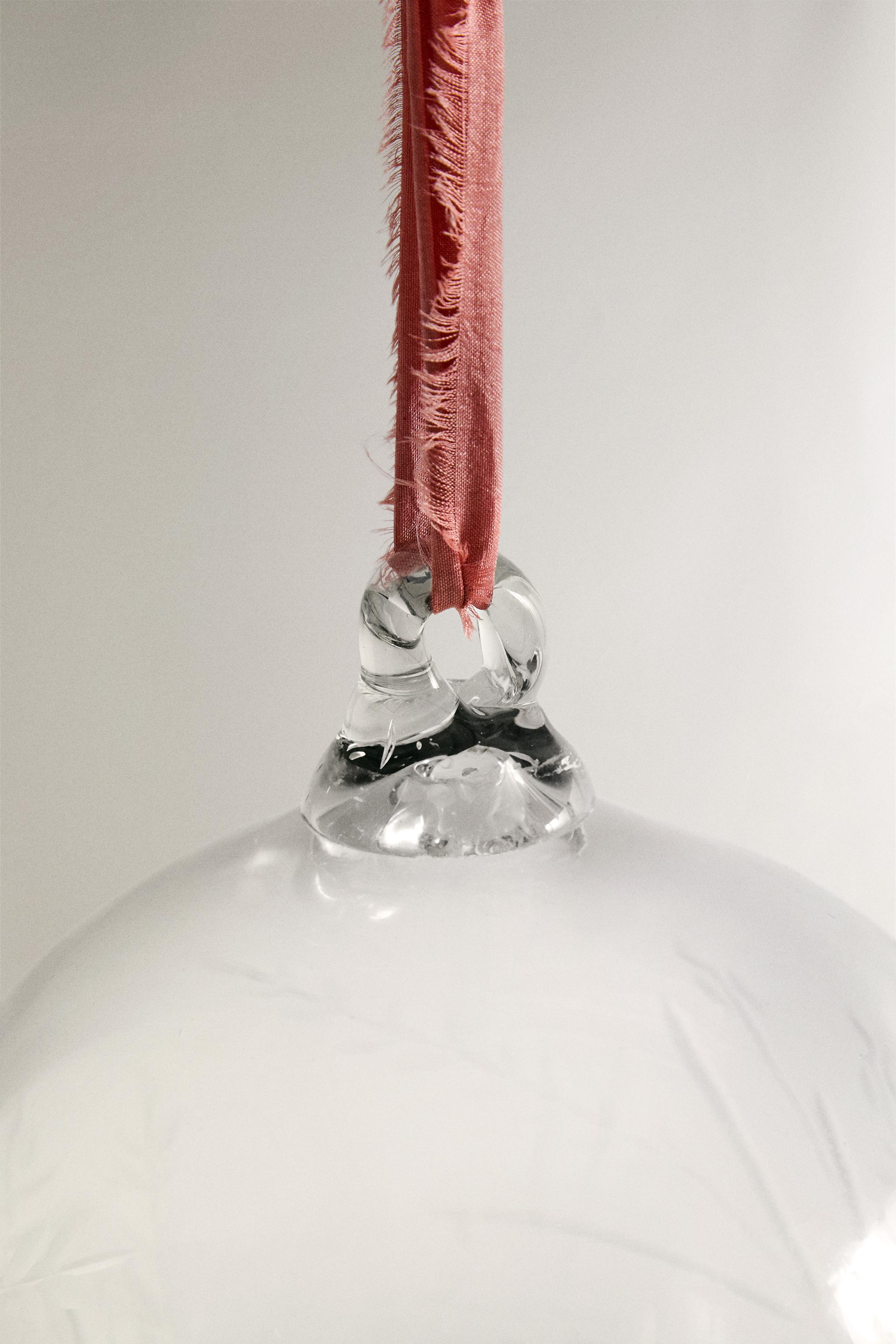 GLASS CHRISTMAS TREE BALL ORNAMENT