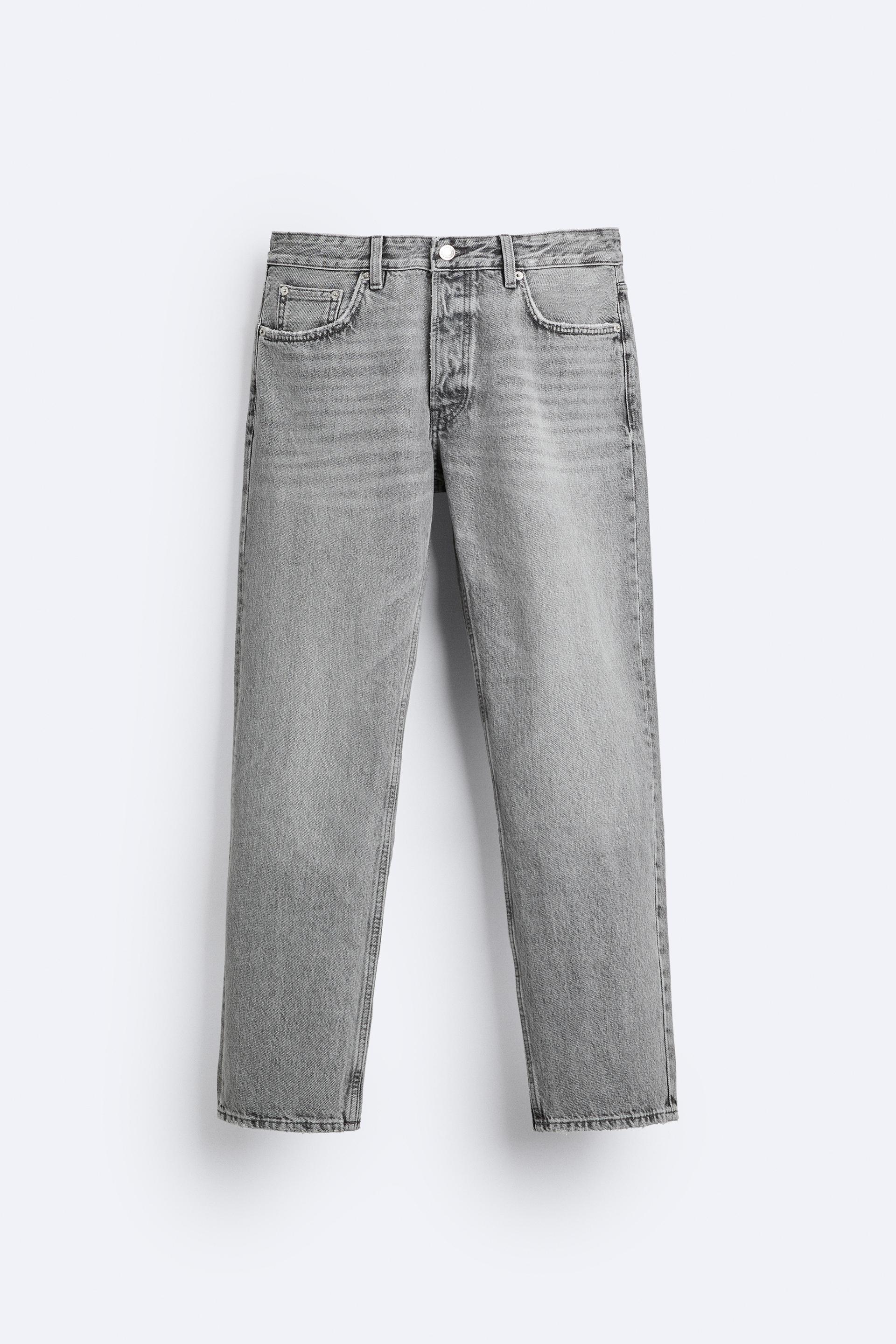 STRAIGHT FIT JEANS - Gray