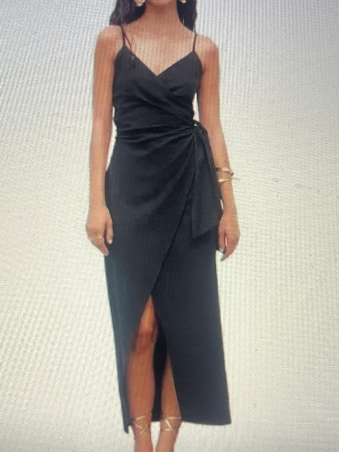 LINEN BLEND SLIP DRESS WITH KNOT - Image 4
