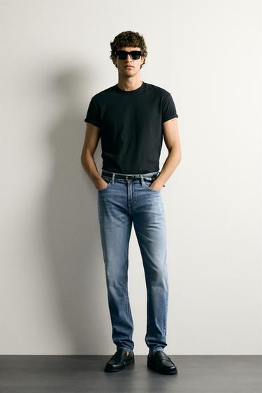 BASIC SLIM FIT JEANS - Blue by Zara