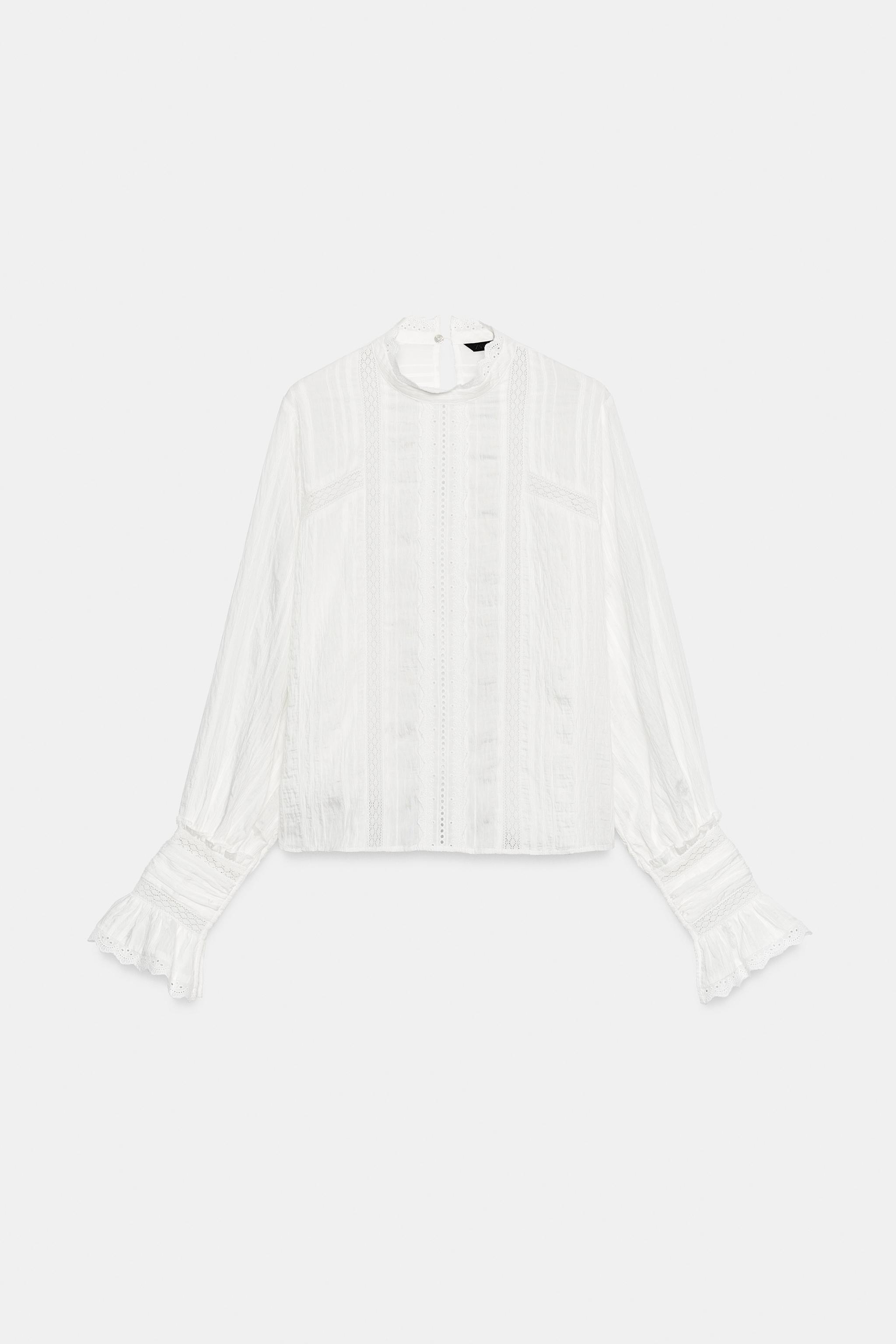BLOUSE ROMANTIQUE À BRODERIES