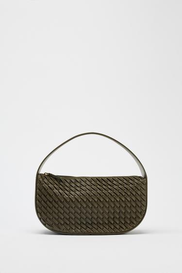 WOVEN-EFFECT HANDBAG - Green by Zara - Image 0