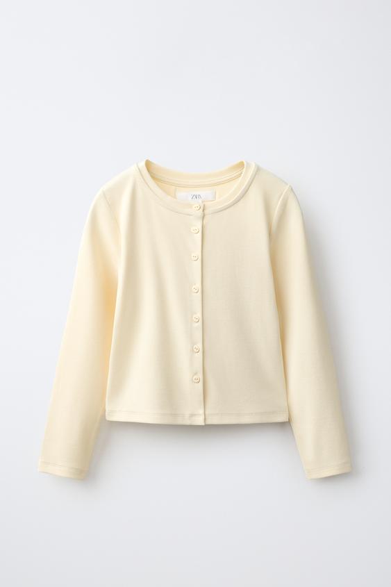 EINFARBIGES SHIRT MIT KNÖPFEN - Vanille von Zara - Bild 0