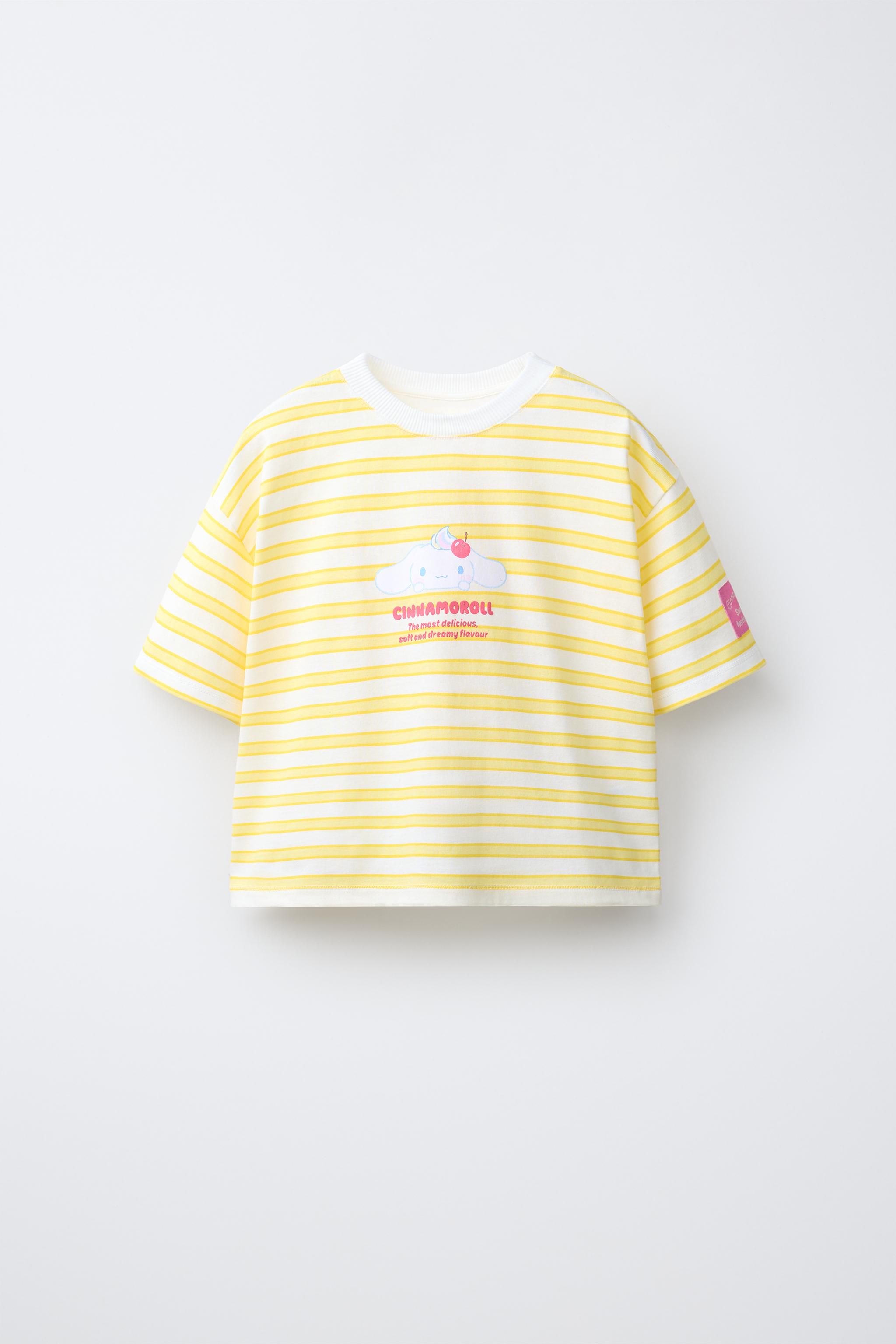 Детские футболки Zara CINNAMOROLL © SANRIO STRIPED T-SHIRT — фото 2