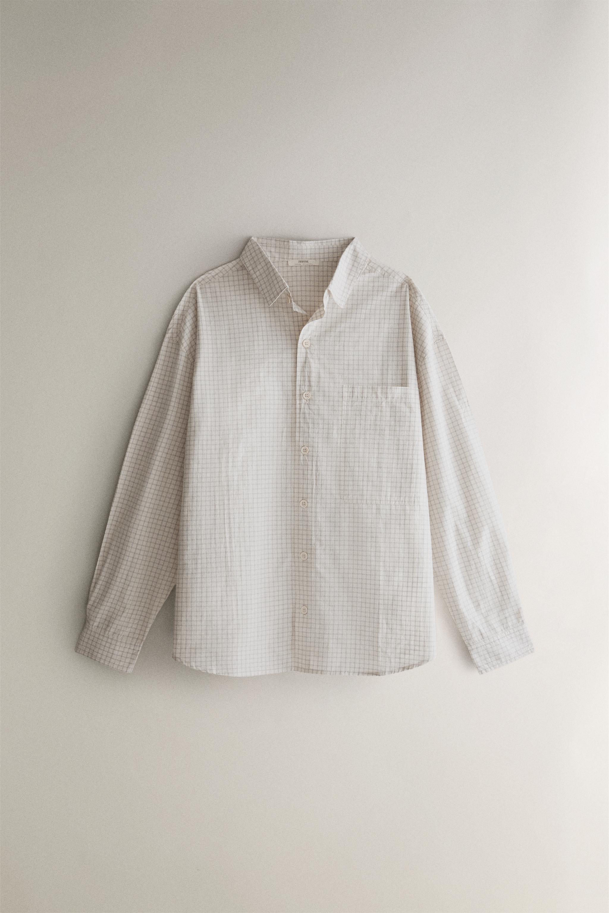 CHEMISE EN COTON À CARREAUX