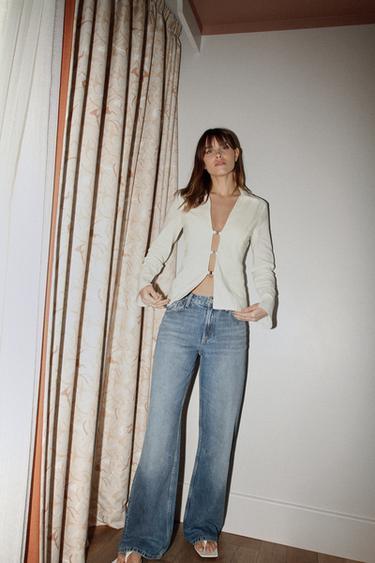 JEAN TRF TAILLE BASSE JAMBE ÉLÉPHANT - Bleu clair de Zara - Image 0