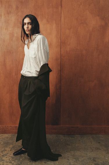 TRENCH FLUIDE LAINE ZW COLLECTION ÉDITION LIMITÉE - Kaki de Zara - Image 5