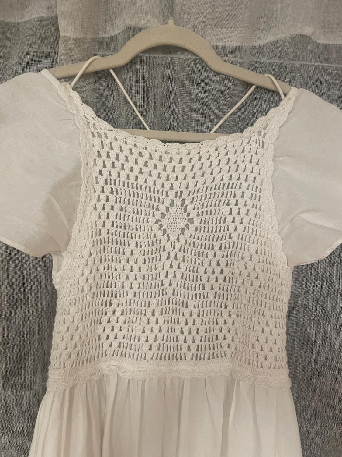 CROCHETED LINEN BLEND DRESS - Image 2