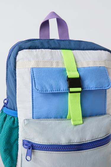 COLOUR BLOCK BACKPACK - Blue by Zara