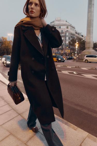 SOFT OVERSIZED COAT - Black by Zara