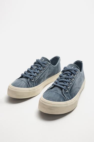ZAPATILLA DEPORTIVA TEJIDO - Azul de Zara
