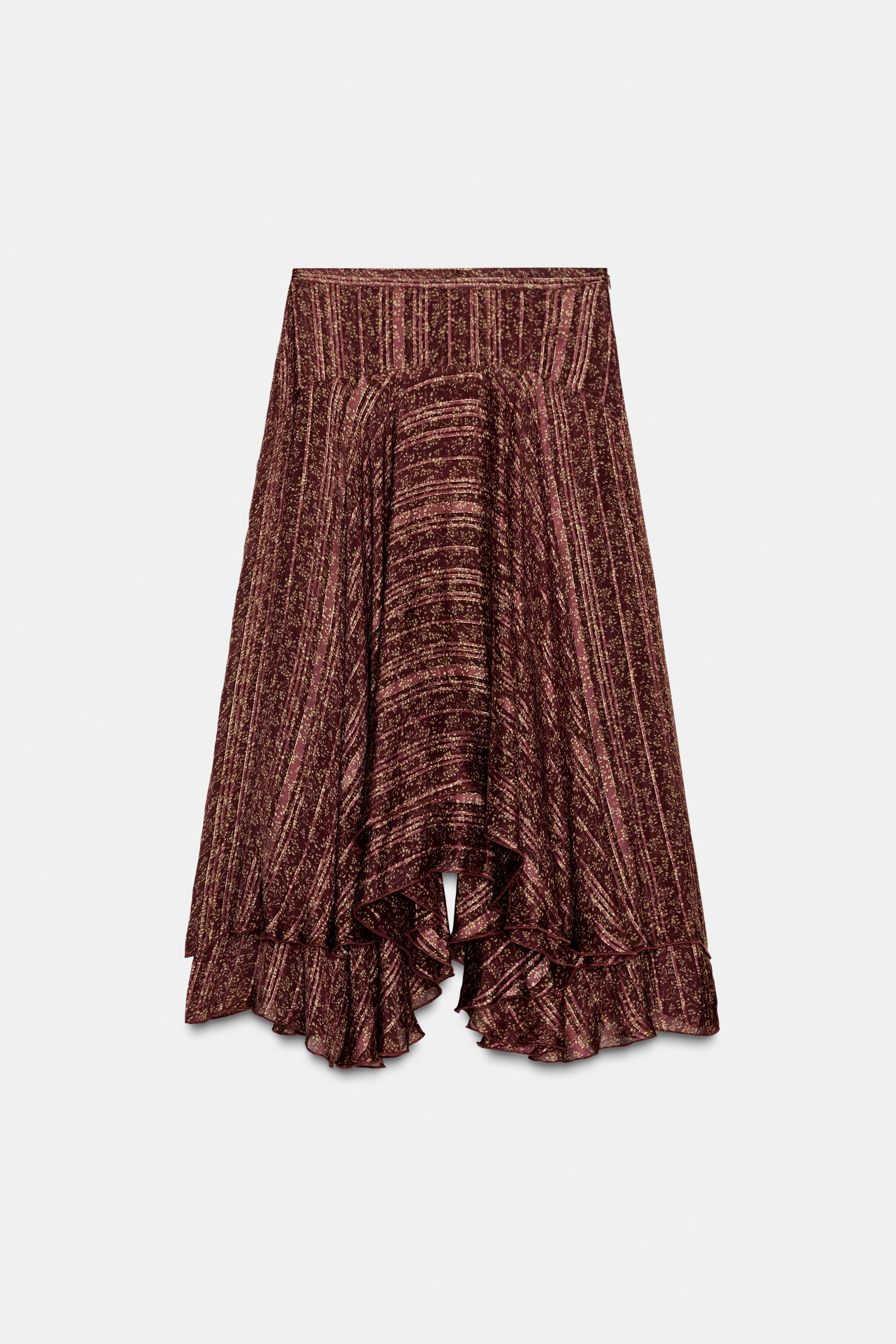 SAIA AMPLA ESTAMPADA ZW COLLECTION - Multicolor | ZARA Brasil