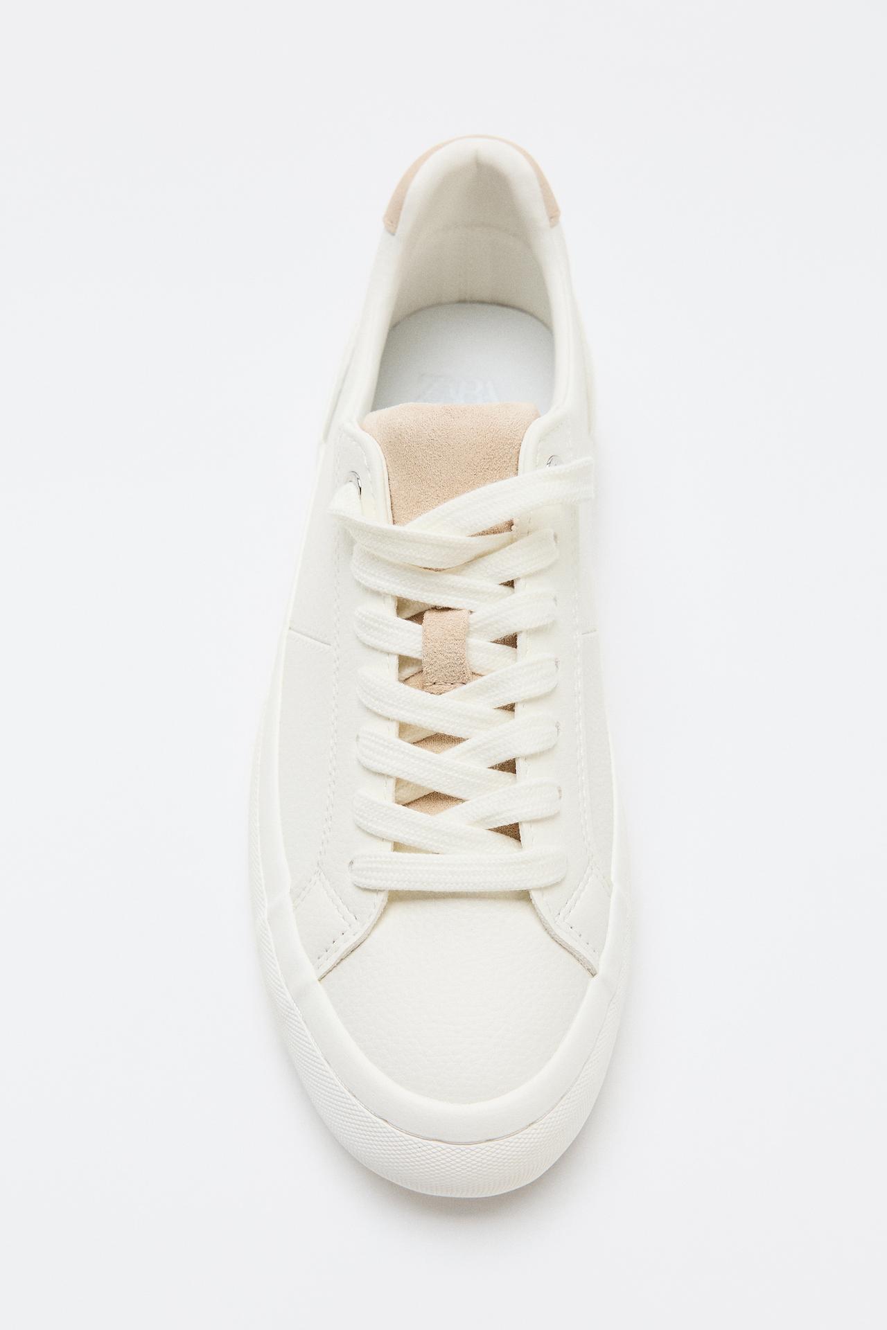 SNEAKERS WITH HEEL DETAIL — White