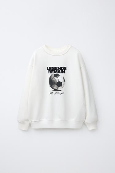 FOOTBALL PRINT SWEATSHIRT - Ecru by Zara