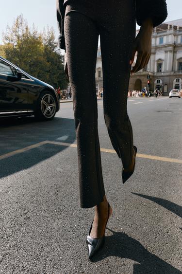 LEGGING ÉVASÉ À BRILLANTS - Noir de Zara - Image 1