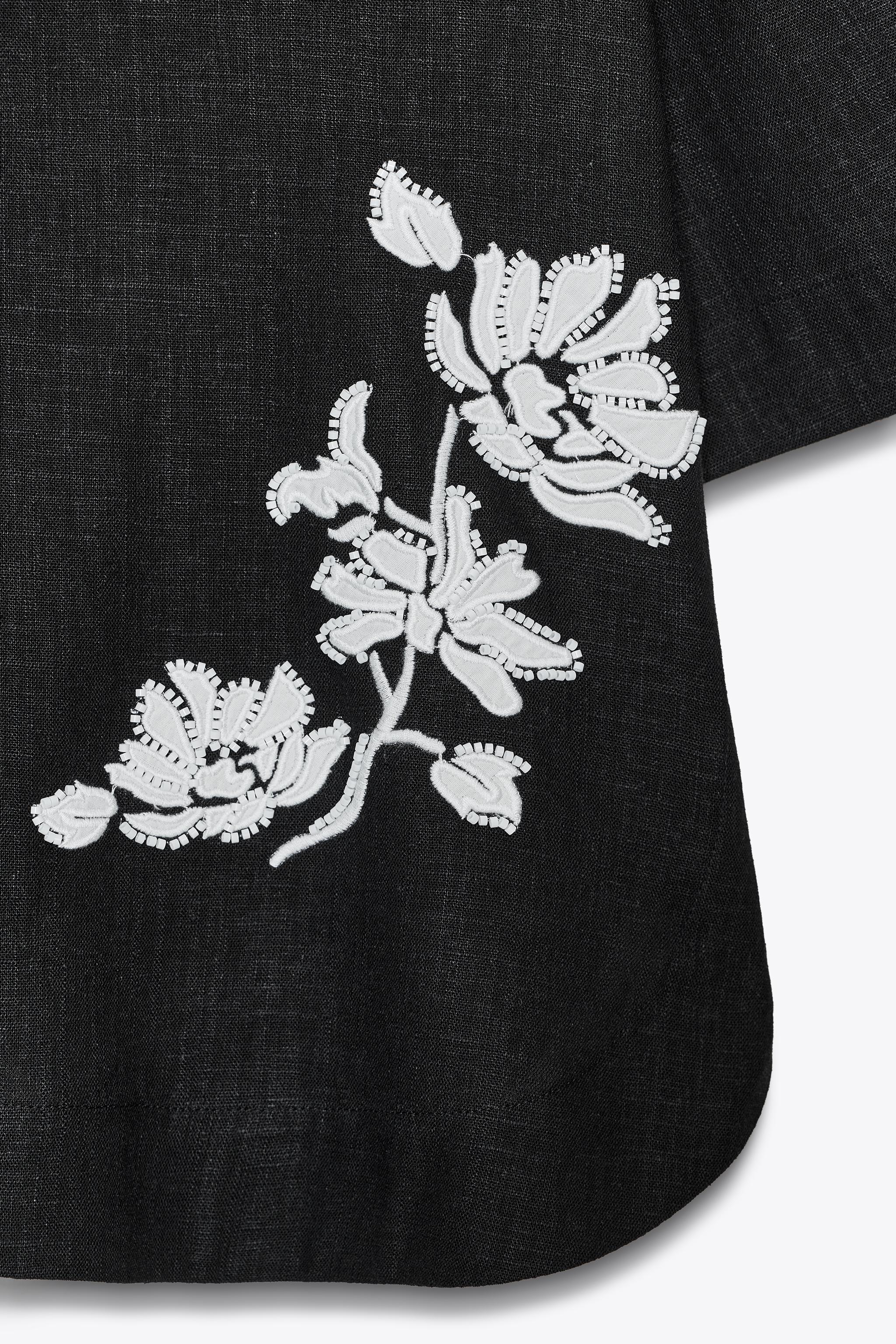 トップス embroidery bijou motif sheerchangeoverSH embroiderybijou motif sheerchangeoverSH