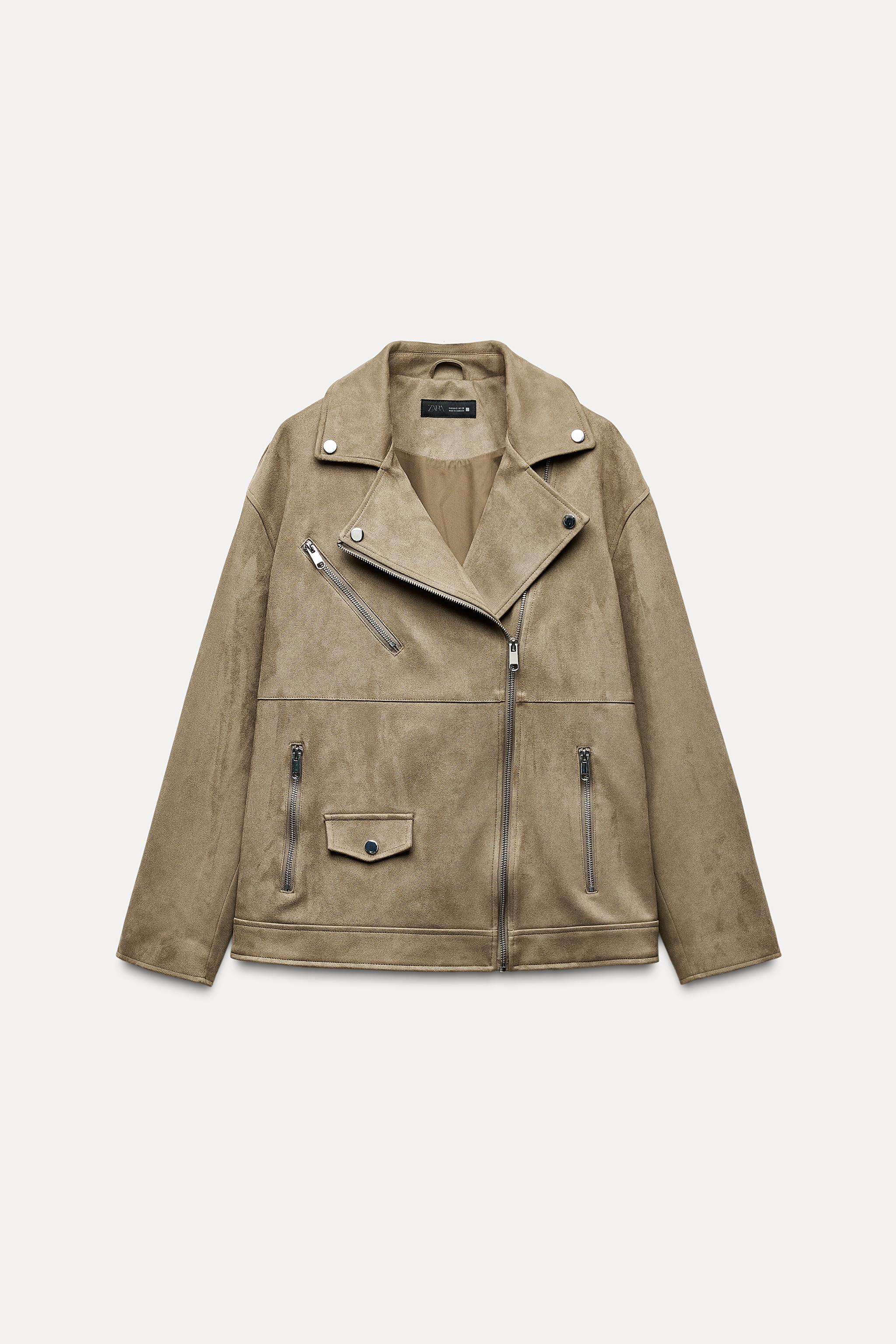 極美品】 ザラ ZARA フェイクスエードジャケット 胸ポケット