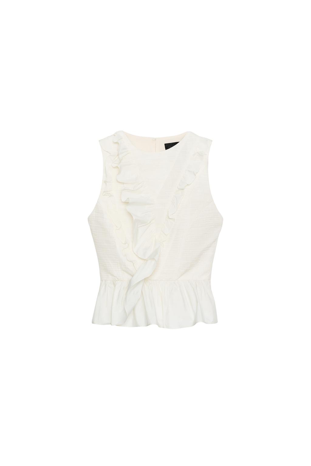 DRAPED RUFFLE TOP - image 3