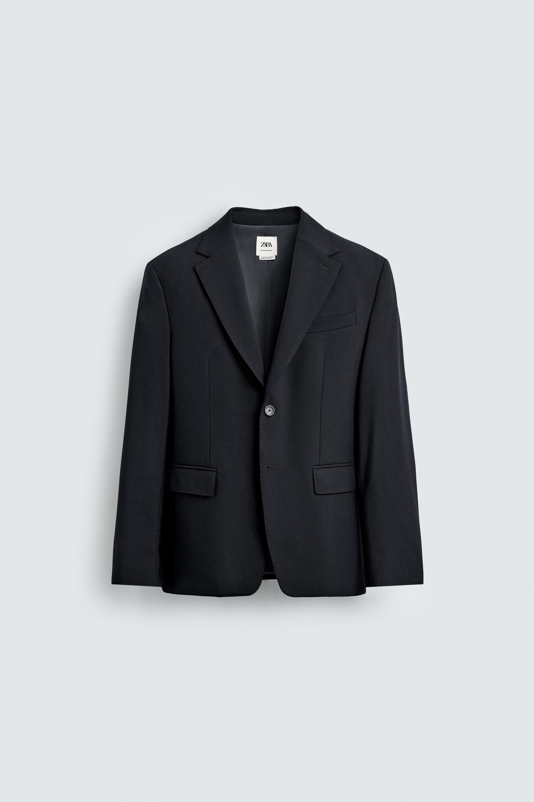 ウール100% スーツブレザー - ネイビーブルー | ZARA Japan / 日本