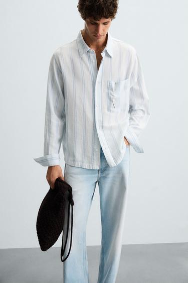 CHEMISE STRUCTURÉE À RAYURES - rayures de Zara - Image 4