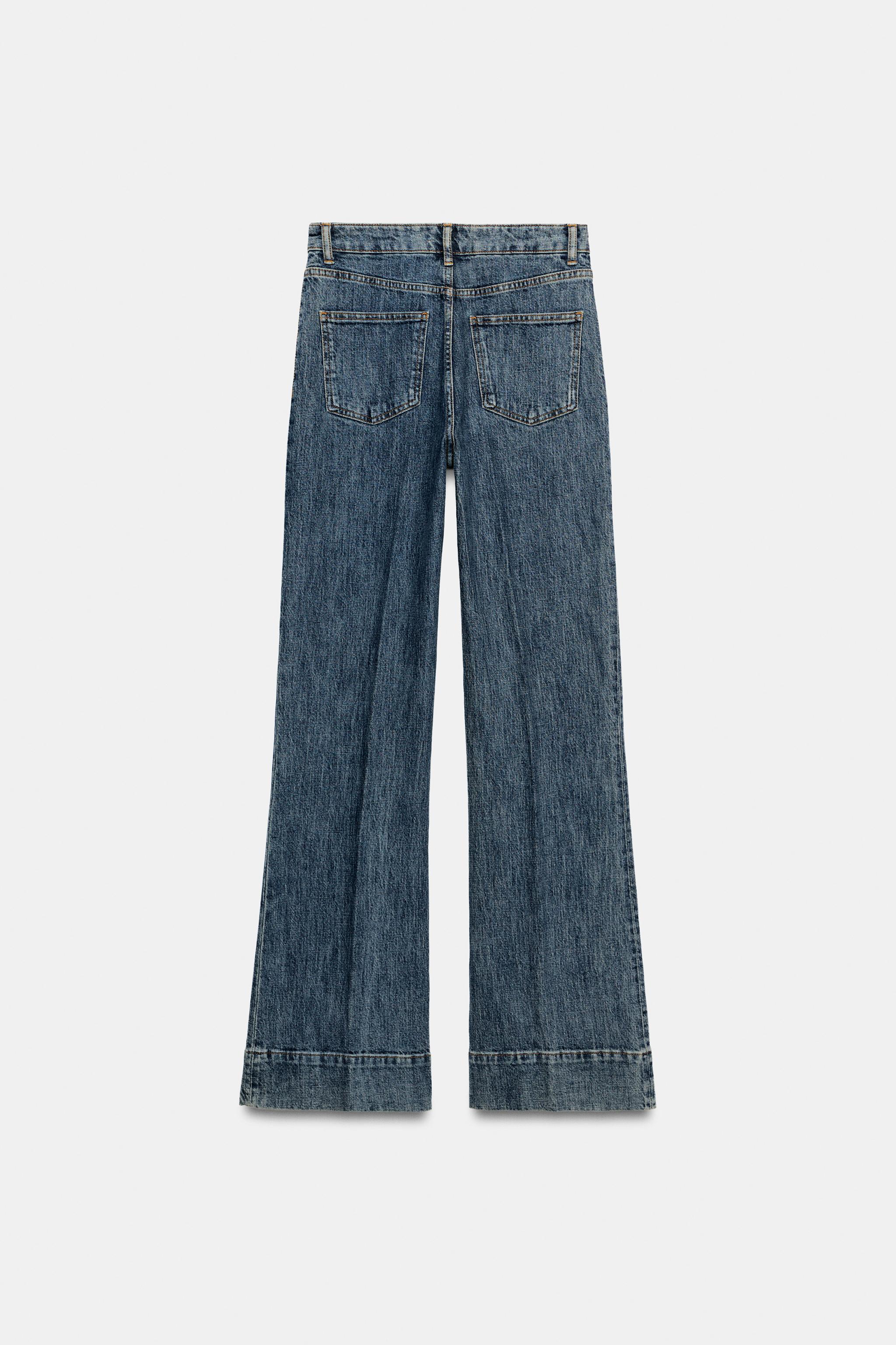 Женские джинсы Zara ZW COLLECTION HIGH-RISE FLARE JEANS — фото 8