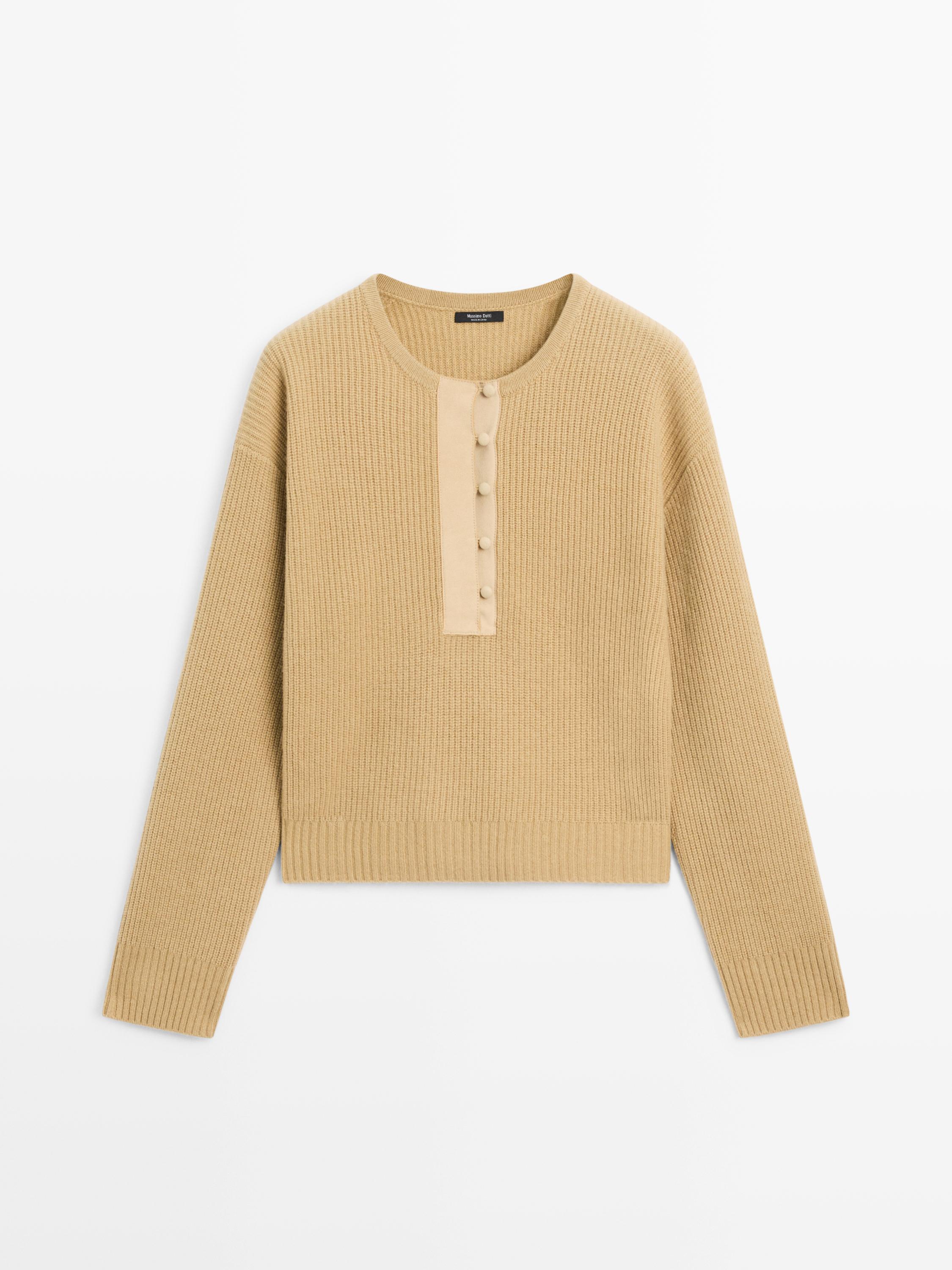 Wool blend knit sweater
