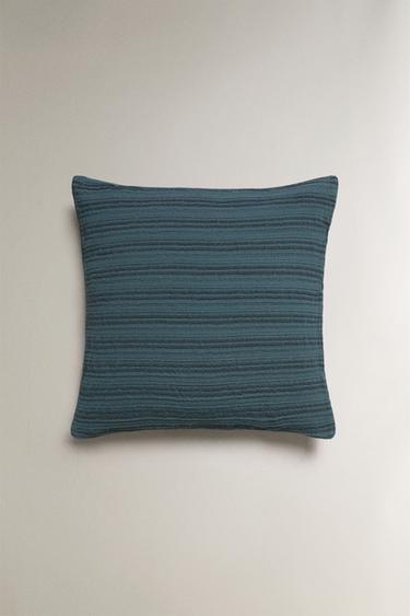 HOUSSE DE COUSSIN ENFANT RAYURES RELIEF - Bleu de Zara - Image 0