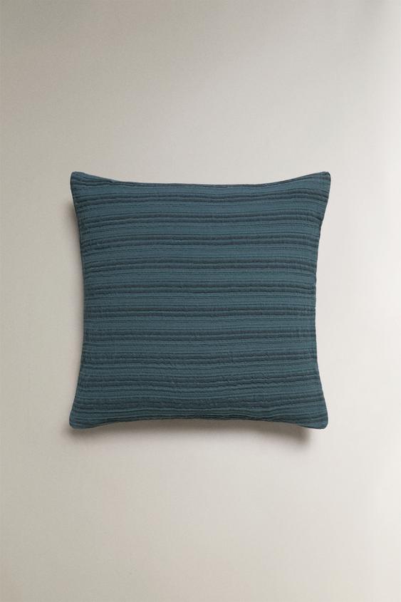 CAPA DE ALMOFADA INFANTIL LISTRADA COM RELEVO - Azul da Zara - Imagem 0