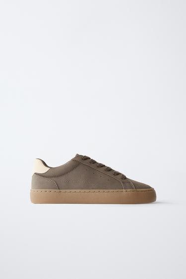 TÊNIS MINIMAL - Marrom da Zara