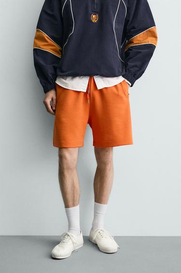 JOGGINGBERMUDA RELAXED FIT INTERLOCK - Feloranje van Zara