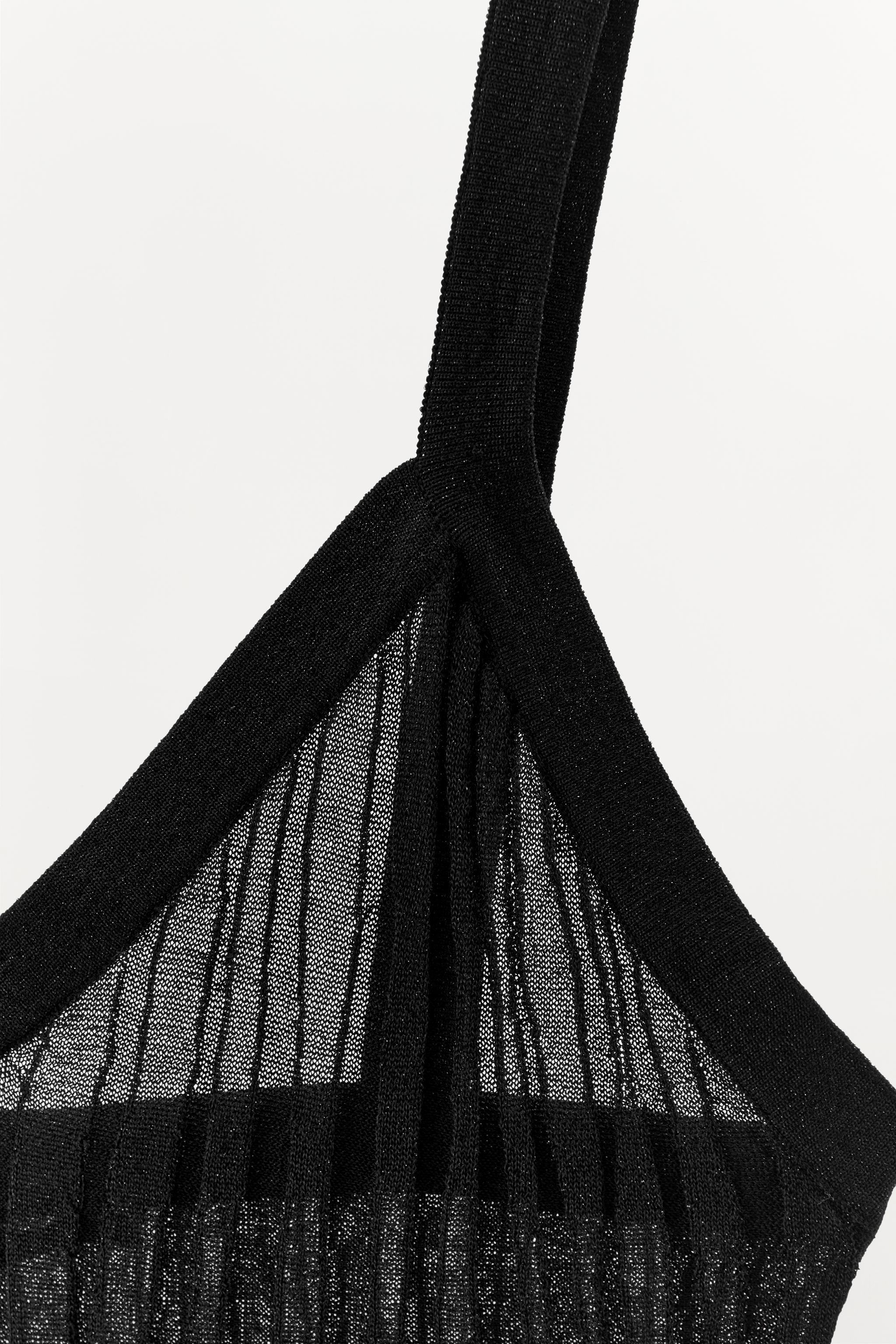 SPARKLY RIB KNIT TOP - Black | ZARA United States