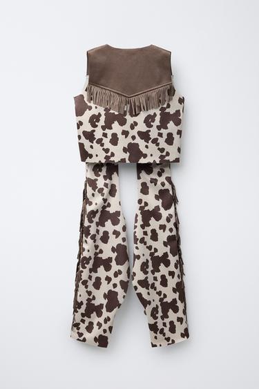 DÉGUISEMENT COWBOY À IMPRIMÉ ANIMALIER ET FRANGES - Marron de Zara - Image 2