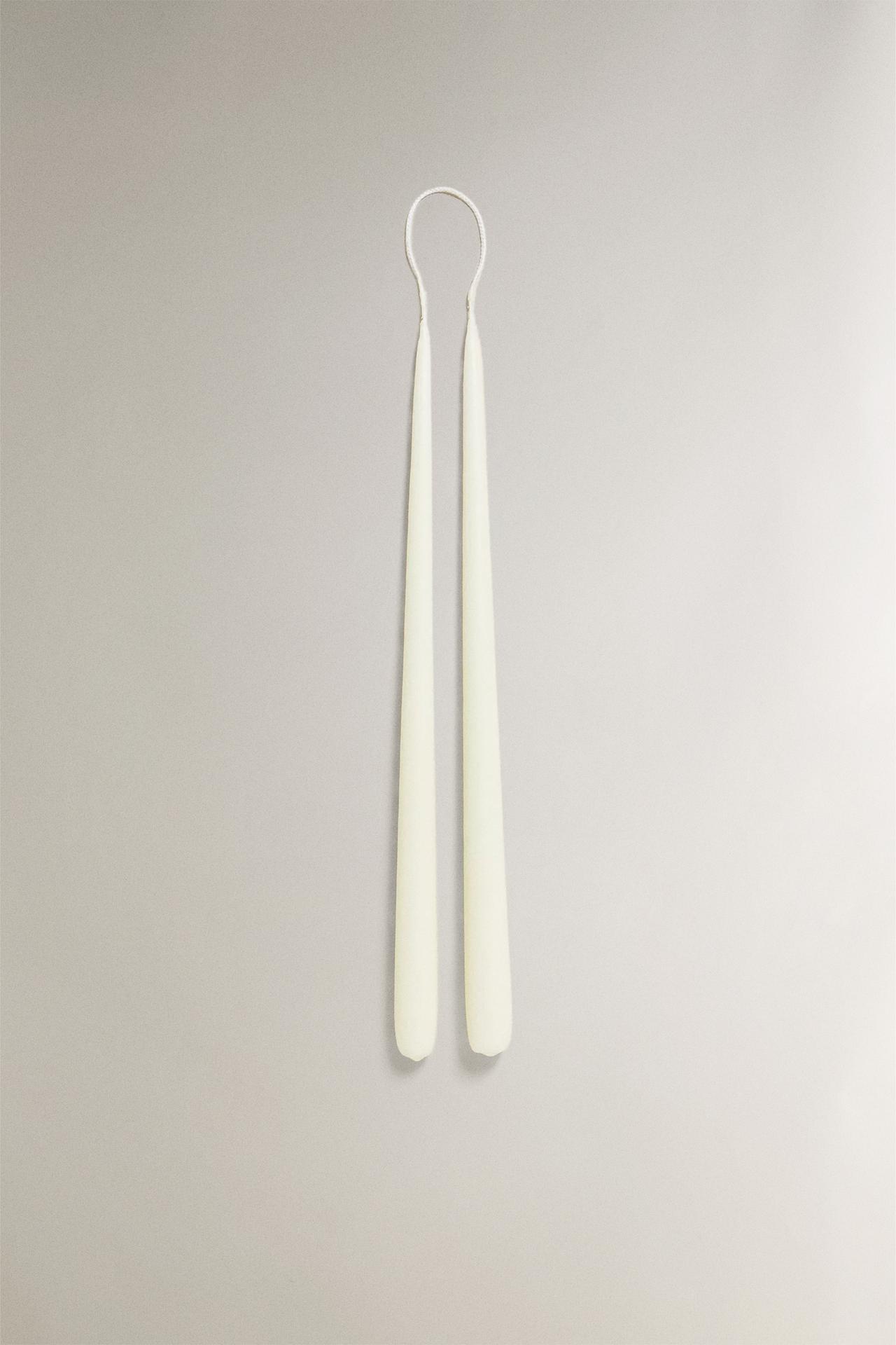 LONG DECORATIVE CANDLE (SET OF 2) — White