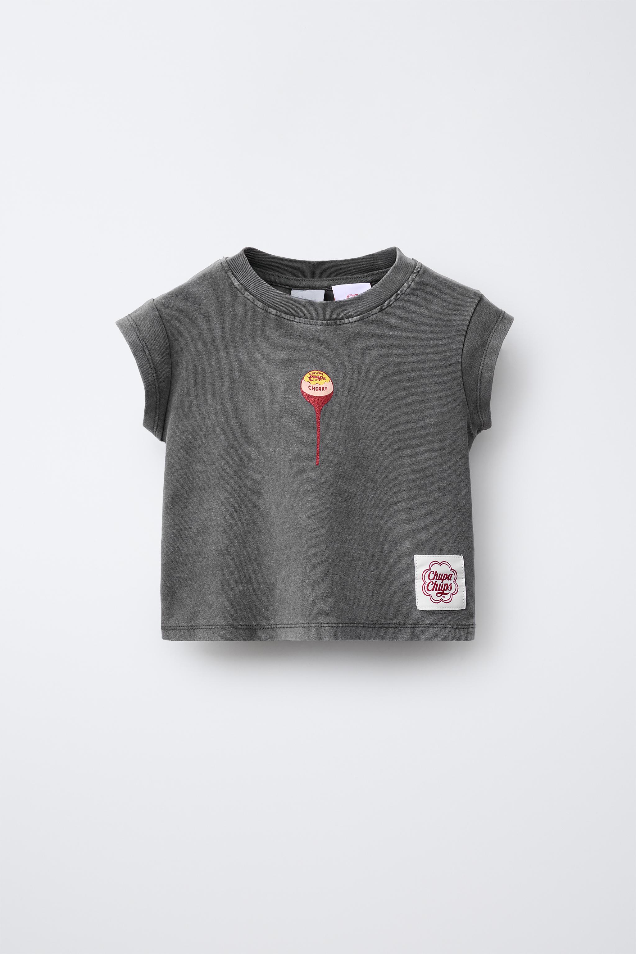 CHUPA CHUPS ® PRINT T-SHIRT - Anthracite grey | ZARA United