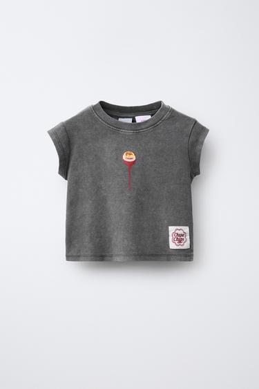 Zara MAJICA S CHUPA CHUPS ® PRINTOM – antracit siva