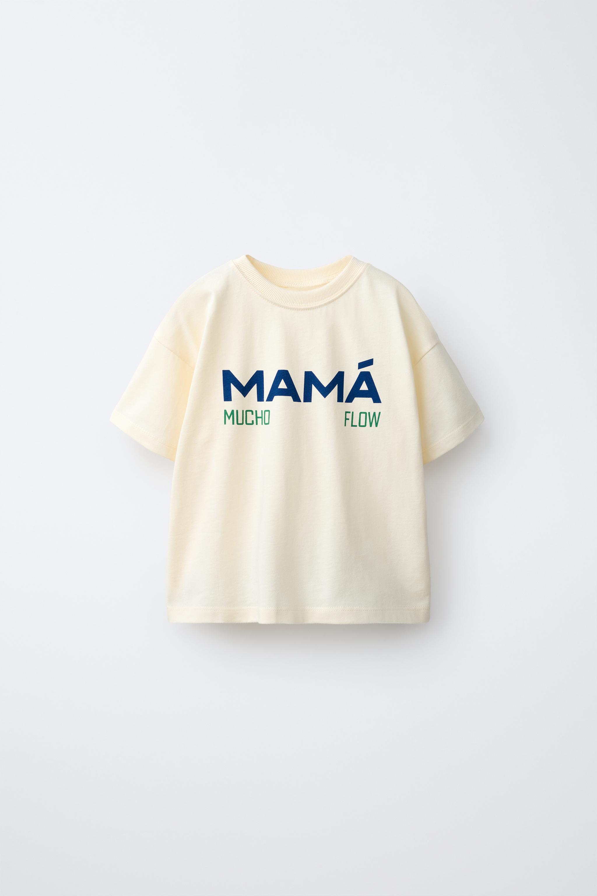 MUM AND DAD PRINT T-SHIRT — Light yellow