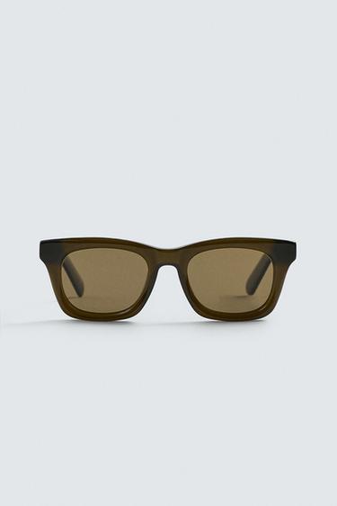 Zara OVAL SUNGLASSES - Olive green - Image 0