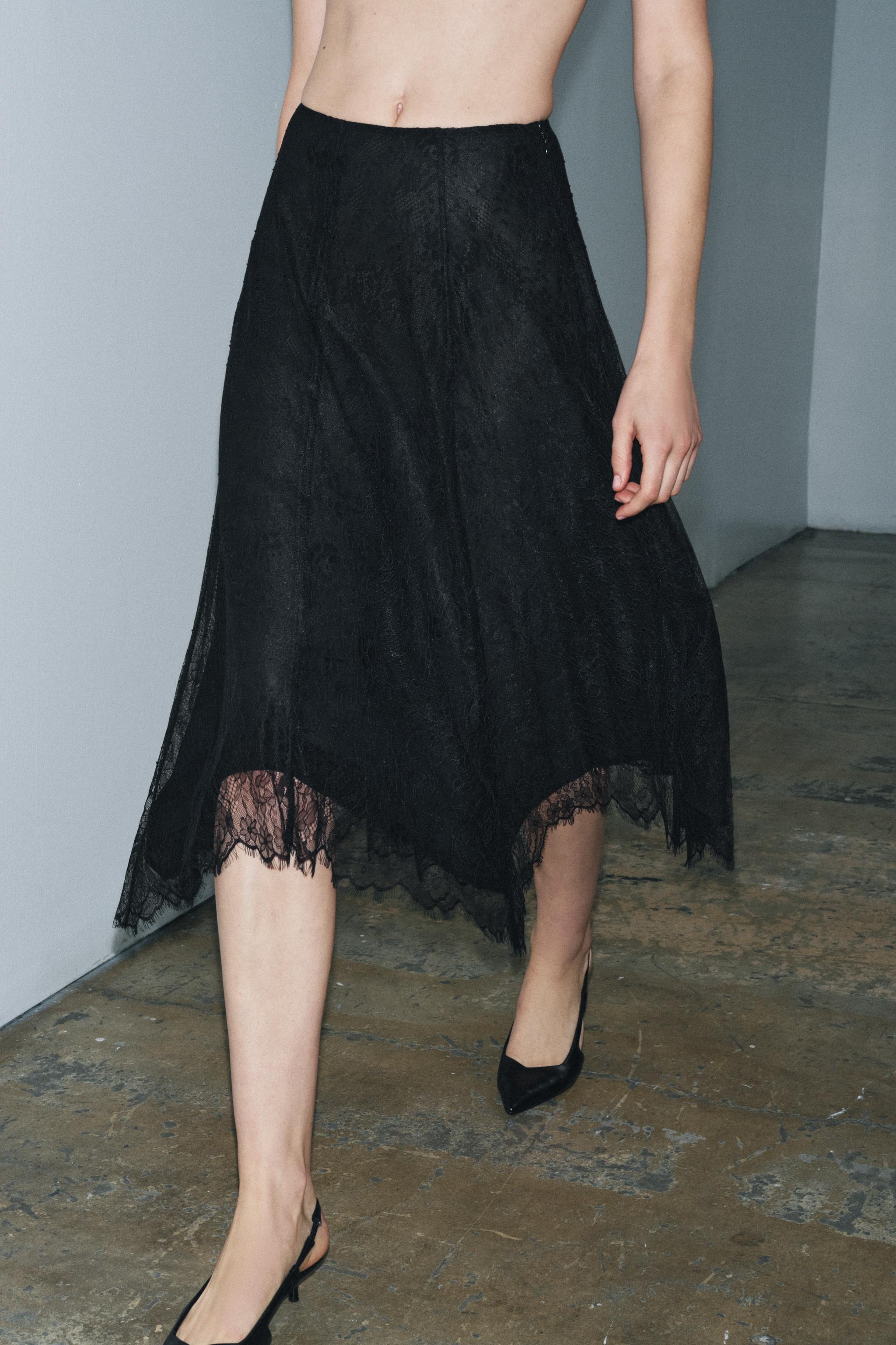 LACE MIDI SKIRT ZW COLLECTION