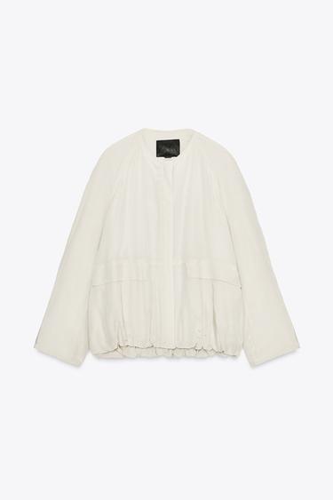 CHAQUETA BOLSILLOS ZW COLLECTION - Beige / Verde de Zara