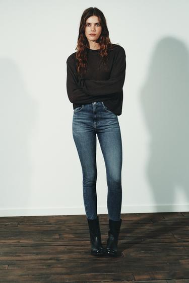 ДЖИНСЫ TRF SKINNY С ВЫСОКОЙ ПОСАДКОЙ — СИНИЙ от Zara