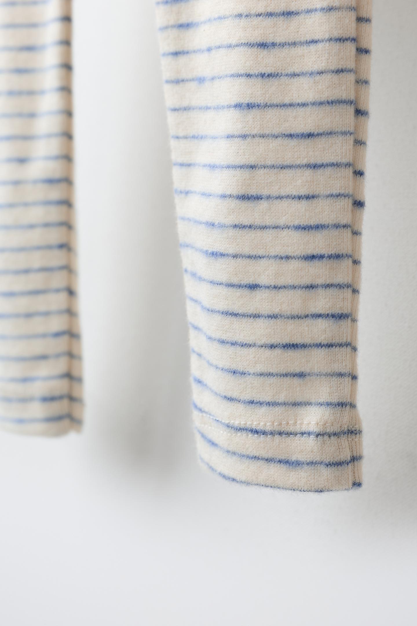 Детские леггинсы Zara Striped Print, цвет: Синий — фото 4