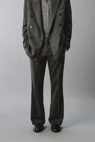 PINSTRIPE SUIT TROUSERS - Grey by Zara