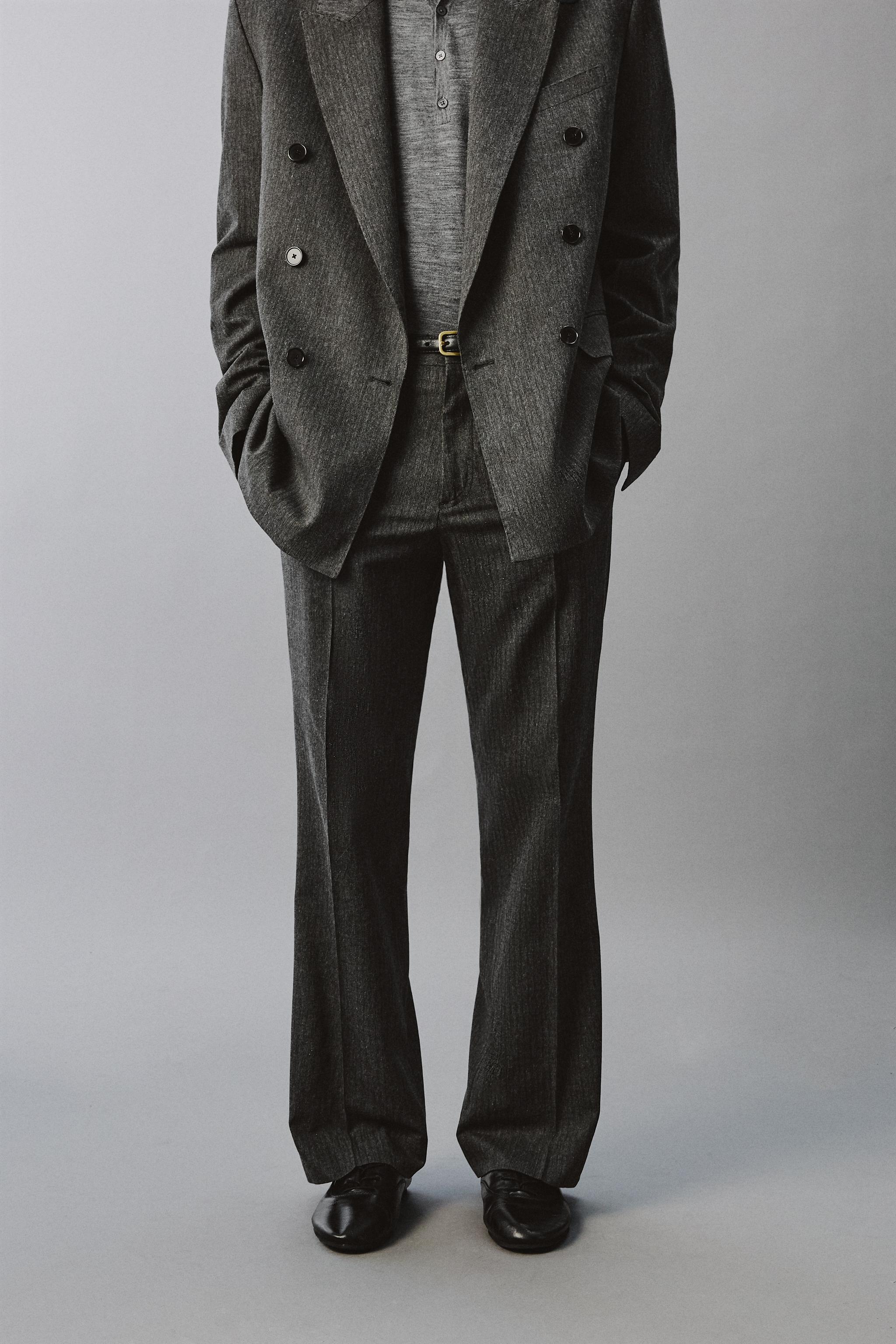 PINSTRIPE SUIT PANTS