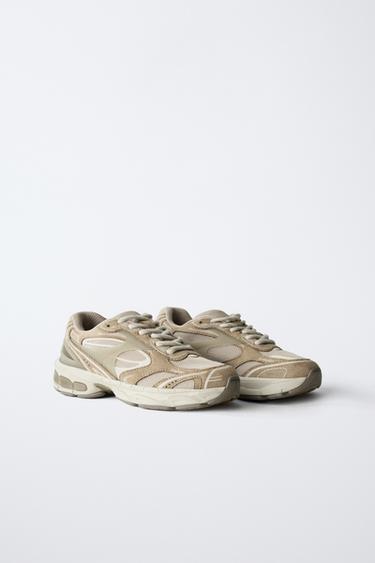 Zara MULTI-PIECE SNEAKERS - Brown