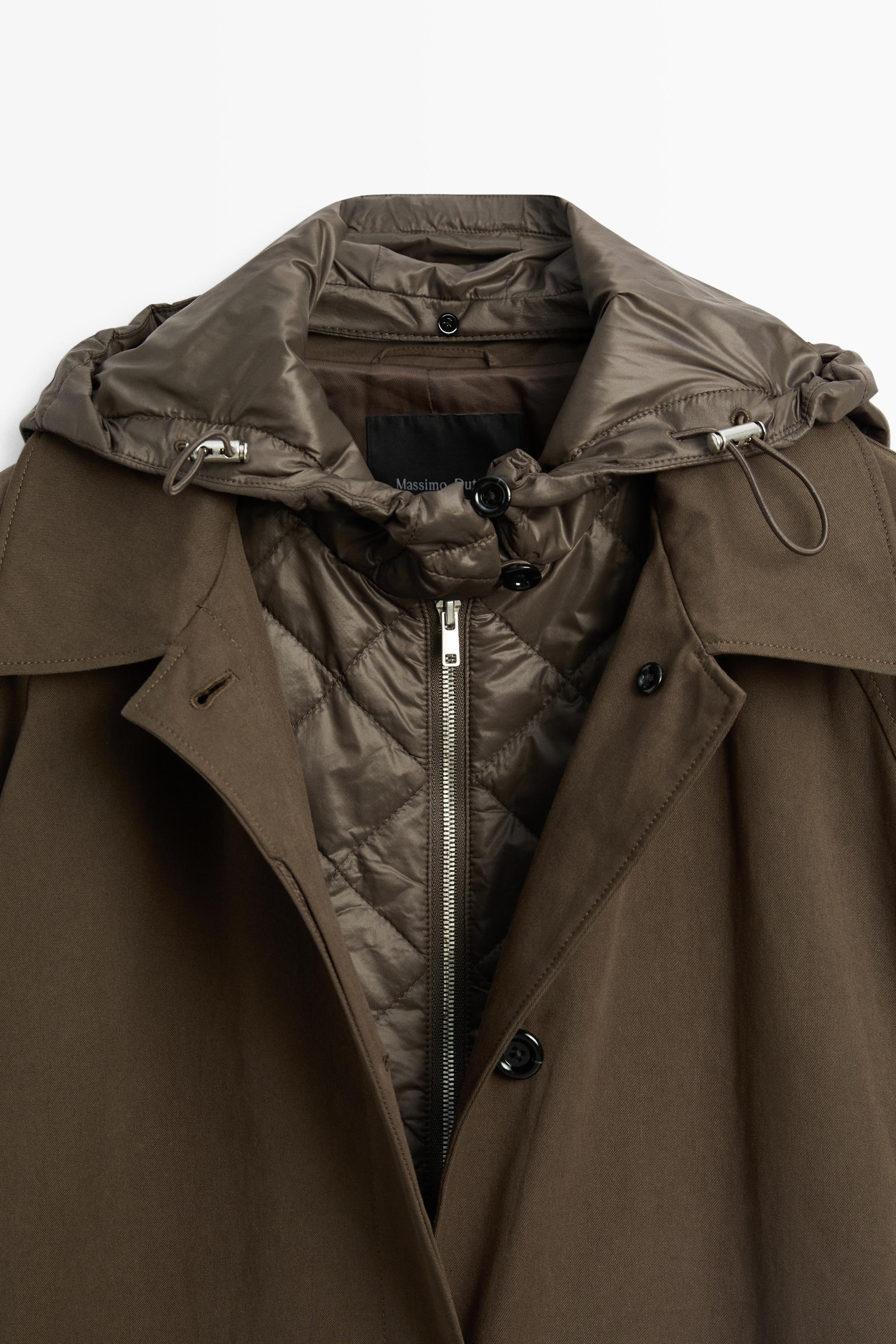Removable Hood Trench Coat