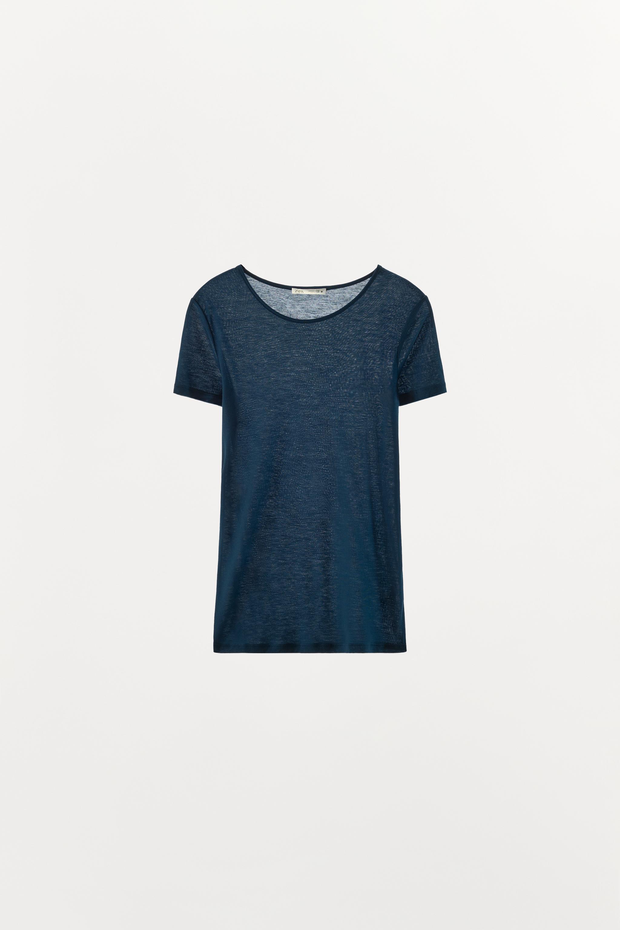 WOOL BLEND SOLID T-SHIRT