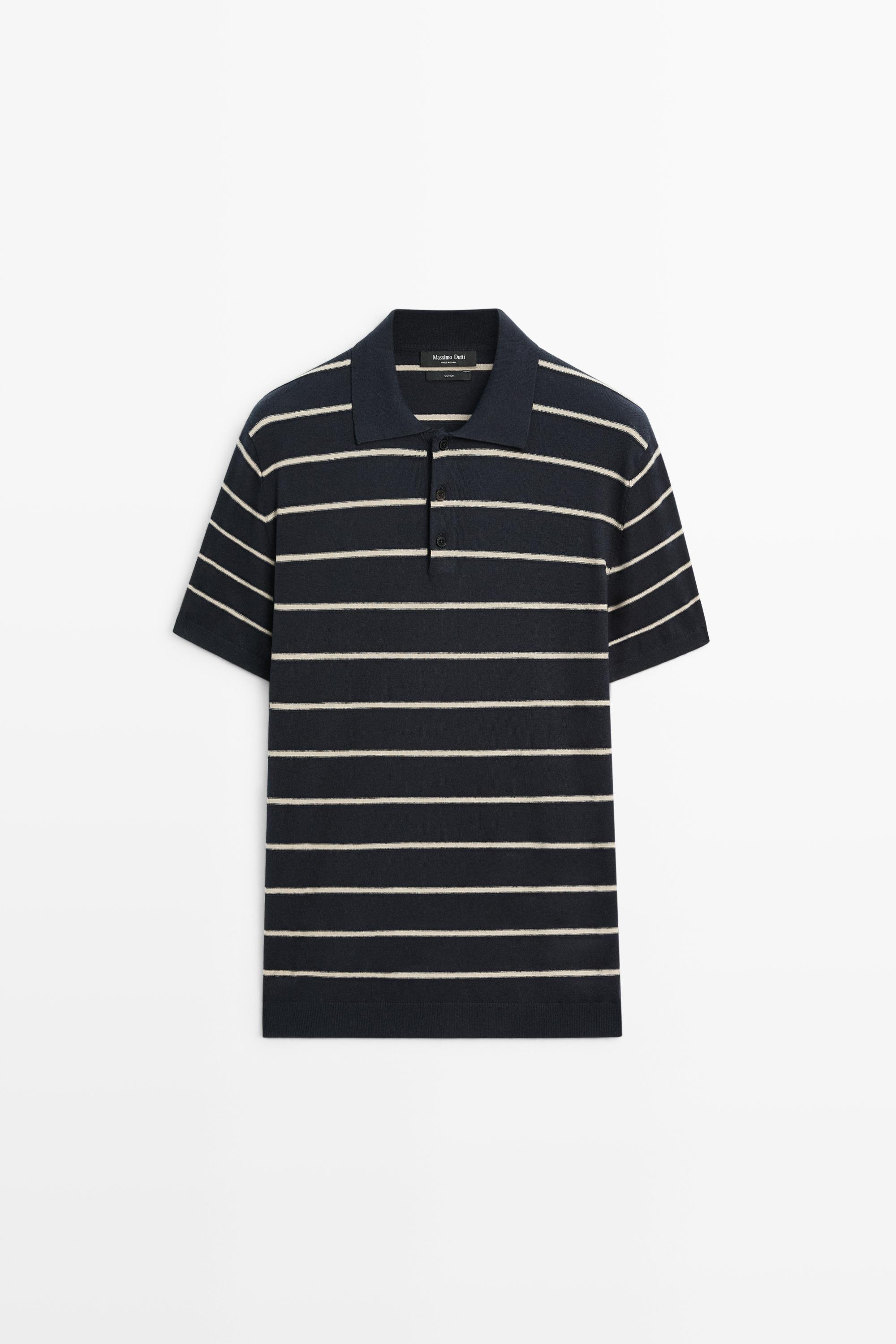 100% cotton striped knit sweater