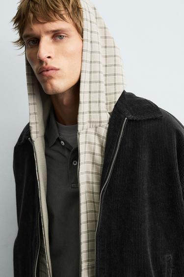RELAXED FIT CORDUROY JACKET - Black by Zara - Image 6