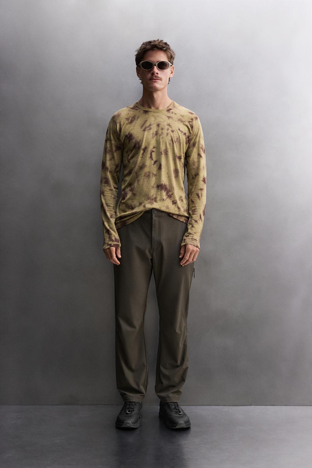 TIE DYE TECHNICAL T-SHIRT WITH WOOL BLEND